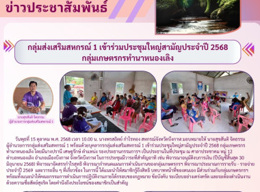กลุ่มส่งเสริมสหกรณ์ 1 เข้าร่วมประชุมใหญ่สามัญประจำปี 2568 ... พารามิเตอร์รูปภาพ 6